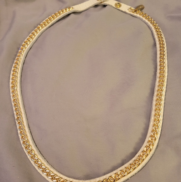 Tasha leather and gold necklace - Picture 2 of 3